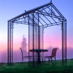 Gazebo, table, chairs